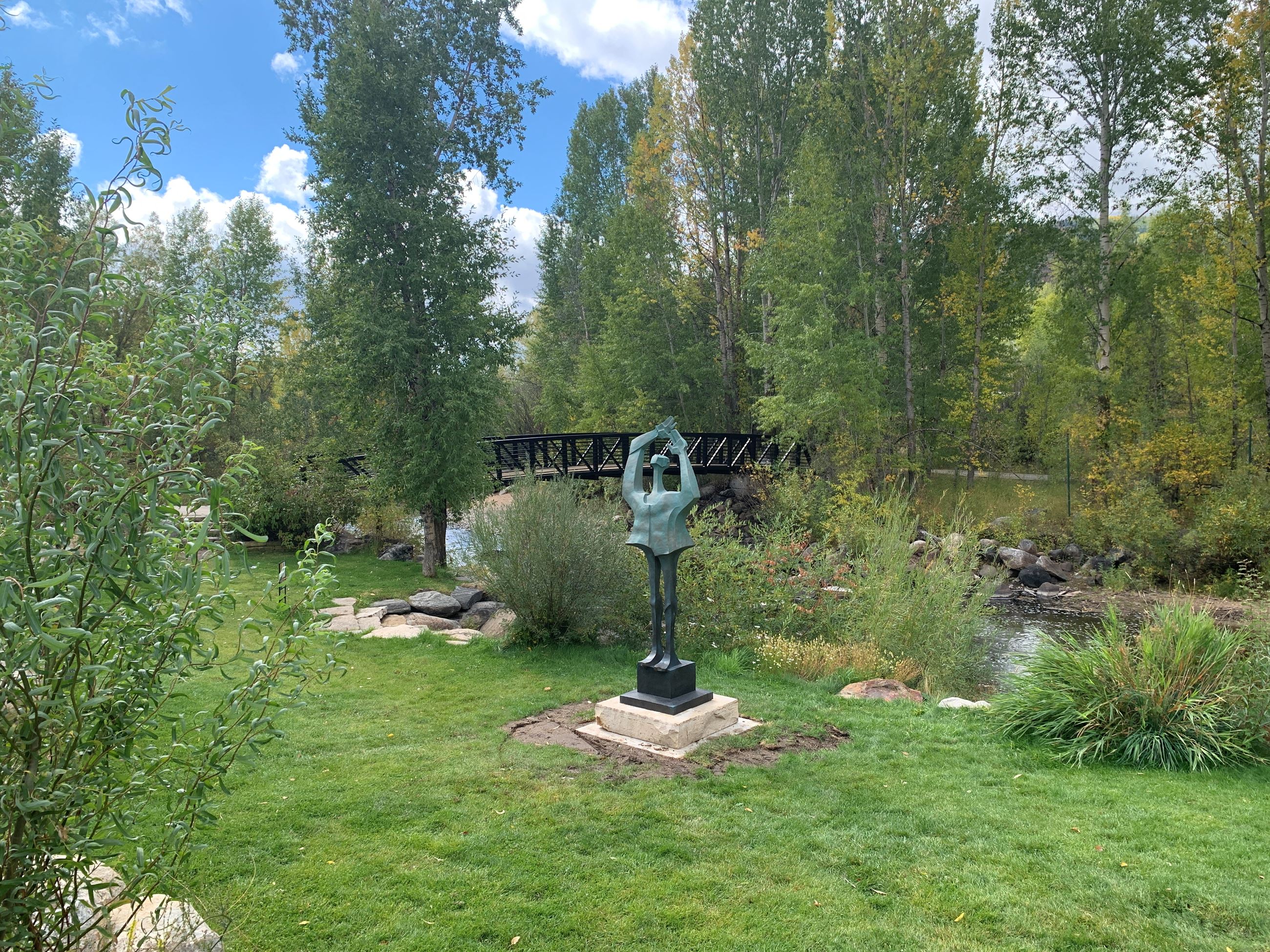 Antonio sculpture in Rich Weiss Park