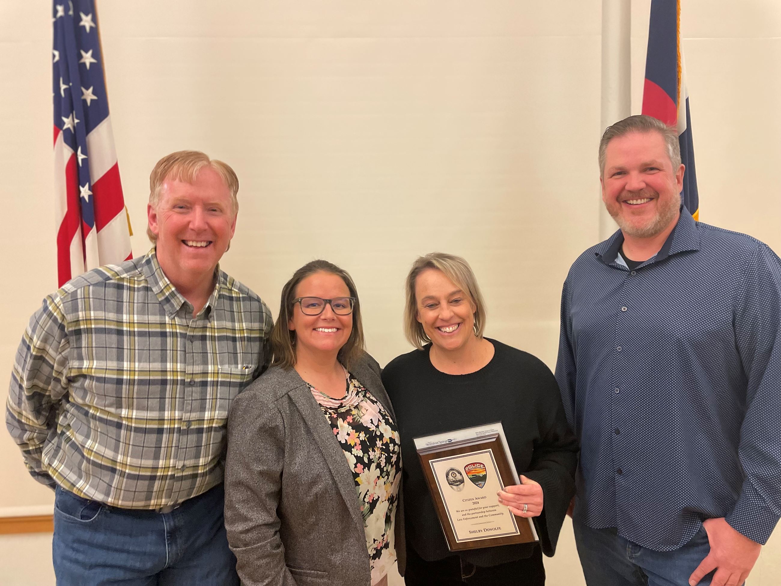 Shelby Dewolfe award presentation